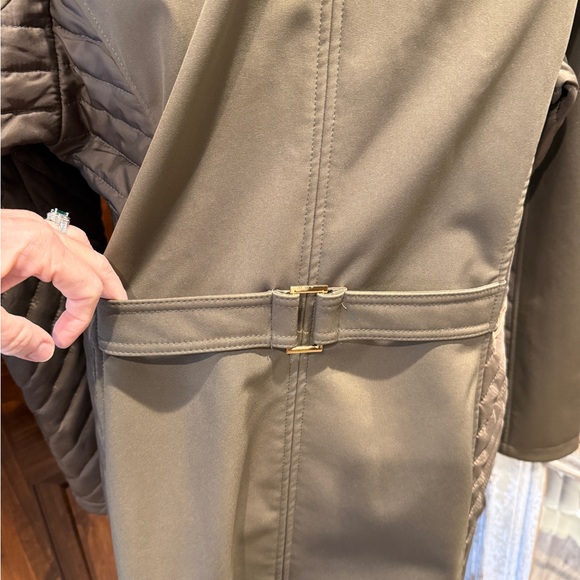 Women’s Jones New York Quilted Removable Hooded Brown Utility Jacket (Size XL) - Picture 7 of 16